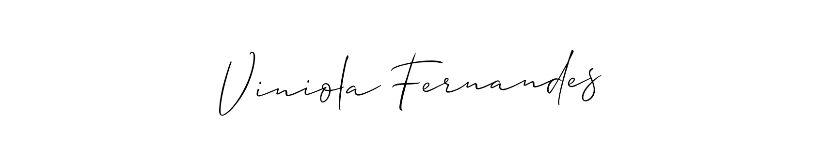 Design your own signature with our free online signature maker. With this signature software, you can create a handwritten (Allison_Script) signature for name Viniola Fernandes. Viniola Fernandes signature style 2 images and pictures png