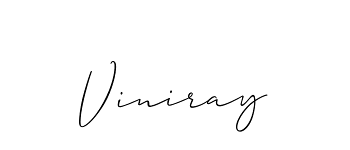 Allison_Script is a professional signature style that is perfect for those who want to add a touch of class to their signature. It is also a great choice for those who want to make their signature more unique. Get Viniray name to fancy signature for free. Viniray signature style 2 images and pictures png