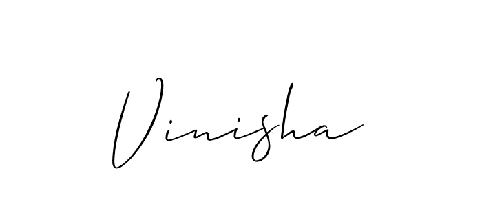 Best and Professional Signature Style for Vinisha. Allison_Script Best Signature Style Collection. Vinisha signature style 2 images and pictures png