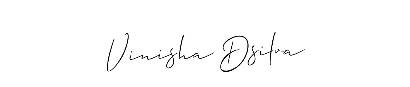 You can use this online signature creator to create a handwritten signature for the name Vinisha Dsilva. This is the best online autograph maker. Vinisha Dsilva signature style 2 images and pictures png