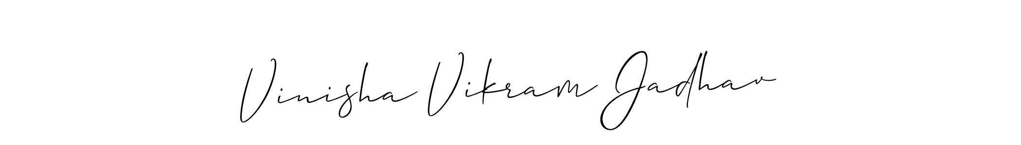 Vinisha Vikram Jadhav stylish signature style. Best Handwritten Sign (Allison_Script) for my name. Handwritten Signature Collection Ideas for my name Vinisha Vikram Jadhav. Vinisha Vikram Jadhav signature style 2 images and pictures png