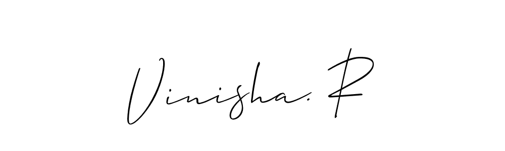 if you are searching for the best signature style for your name Vinisha. R. so please give up your signature search. here we have designed multiple signature styles  using Allison_Script. Vinisha. R signature style 2 images and pictures png