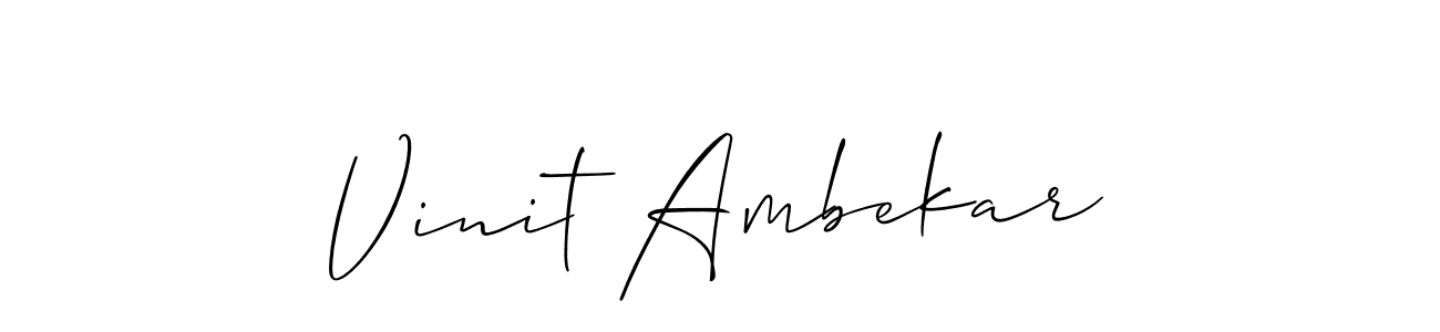 Also we have Vinit Ambekar name is the best signature style. Create professional handwritten signature collection using Allison_Script autograph style. Vinit Ambekar signature style 2 images and pictures png