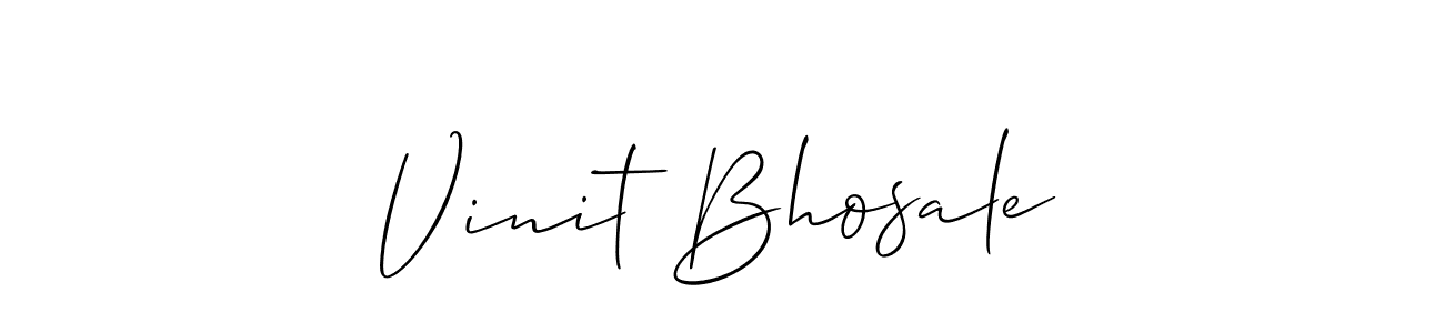Vinit Bhosale stylish signature style. Best Handwritten Sign (Allison_Script) for my name. Handwritten Signature Collection Ideas for my name Vinit Bhosale. Vinit Bhosale signature style 2 images and pictures png