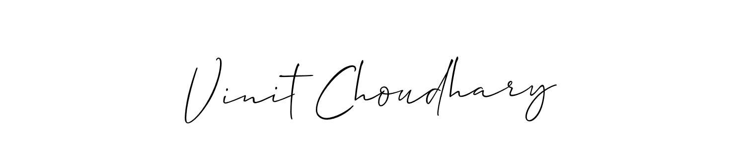 Design your own signature with our free online signature maker. With this signature software, you can create a handwritten (Allison_Script) signature for name Vinit Choudhary. Vinit Choudhary signature style 2 images and pictures png