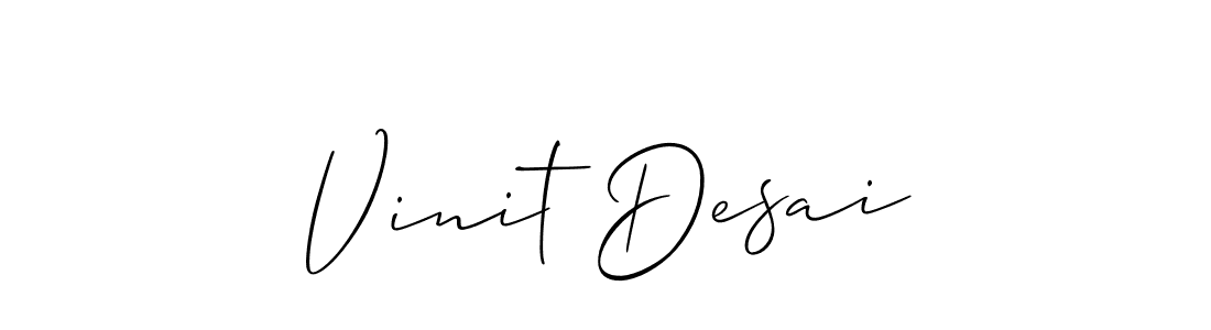 How to make Vinit Desai signature? Allison_Script is a professional autograph style. Create handwritten signature for Vinit Desai name. Vinit Desai signature style 2 images and pictures png