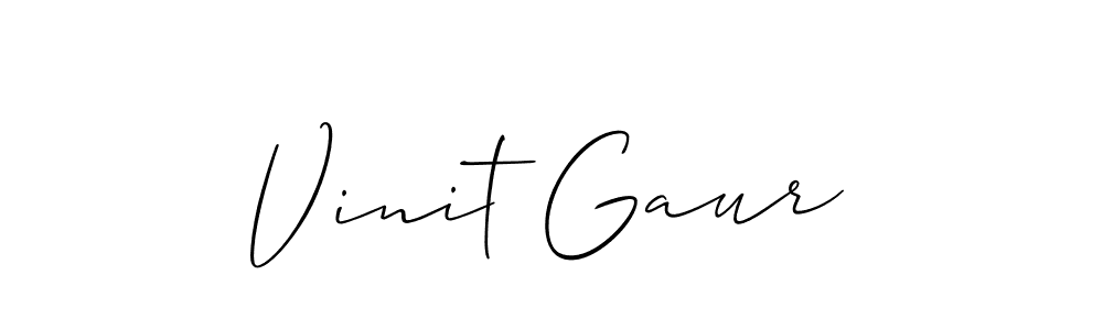 Make a beautiful signature design for name Vinit Gaur. Use this online signature maker to create a handwritten signature for free. Vinit Gaur signature style 2 images and pictures png