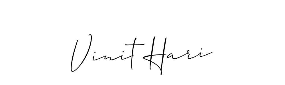 You should practise on your own different ways (Allison_Script) to write your name (Vinit Hari) in signature. don't let someone else do it for you. Vinit Hari signature style 2 images and pictures png