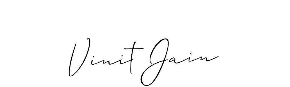 Best and Professional Signature Style for Vinit Jain. Allison_Script Best Signature Style Collection. Vinit Jain signature style 2 images and pictures png