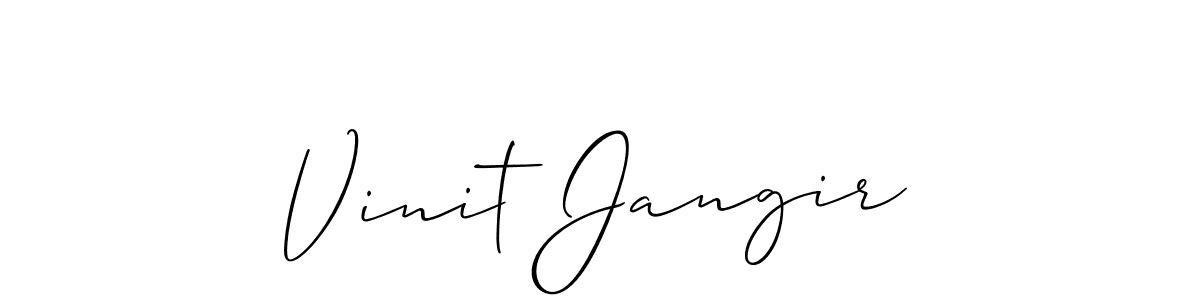 You can use this online signature creator to create a handwritten signature for the name Vinit Jangir. This is the best online autograph maker. Vinit Jangir signature style 2 images and pictures png