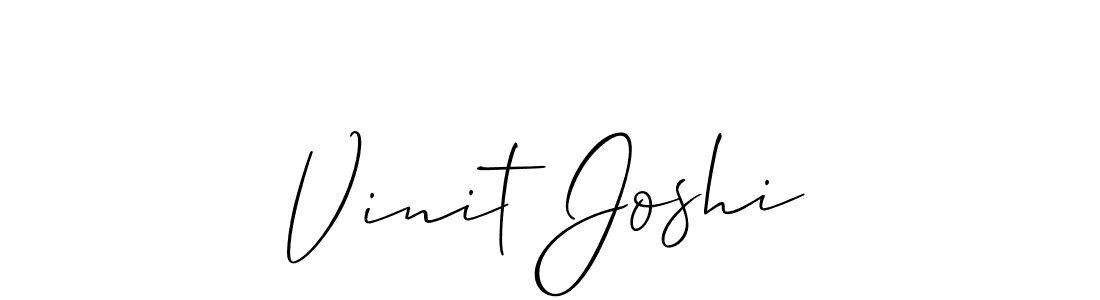 It looks lik you need a new signature style for name Vinit Joshi. Design unique handwritten (Allison_Script) signature with our free signature maker in just a few clicks. Vinit Joshi signature style 2 images and pictures png