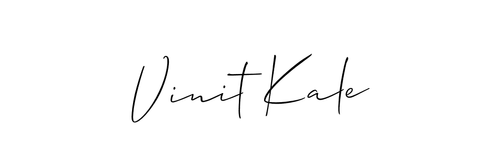 The best way (Allison_Script) to make a short signature is to pick only two or three words in your name. The name Vinit Kale include a total of six letters. For converting this name. Vinit Kale signature style 2 images and pictures png