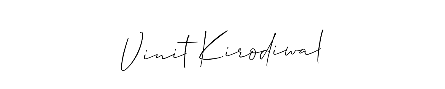 Check out images of Autograph of Vinit Kirodiwal name. Actor Vinit Kirodiwal Signature Style. Allison_Script is a professional sign style online. Vinit Kirodiwal signature style 2 images and pictures png
