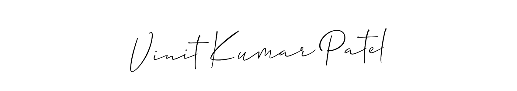 Make a short Vinit Kumar Patel signature style. Manage your documents anywhere anytime using Allison_Script. Create and add eSignatures, submit forms, share and send files easily. Vinit Kumar Patel signature style 2 images and pictures png