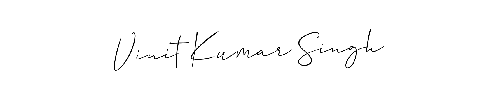 It looks lik you need a new signature style for name Vinit Kumar Singh. Design unique handwritten (Allison_Script) signature with our free signature maker in just a few clicks. Vinit Kumar Singh signature style 2 images and pictures png