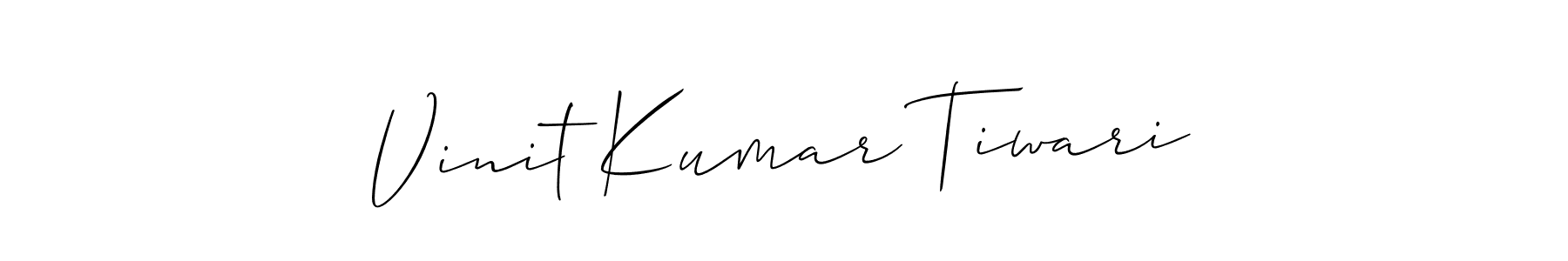 You should practise on your own different ways (Allison_Script) to write your name (Vinit Kumar Tiwari) in signature. don't let someone else do it for you. Vinit Kumar Tiwari signature style 2 images and pictures png