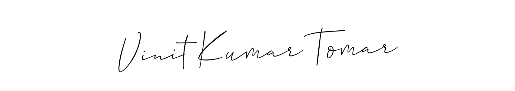 Vinit Kumar Tomar stylish signature style. Best Handwritten Sign (Allison_Script) for my name. Handwritten Signature Collection Ideas for my name Vinit Kumar Tomar. Vinit Kumar Tomar signature style 2 images and pictures png