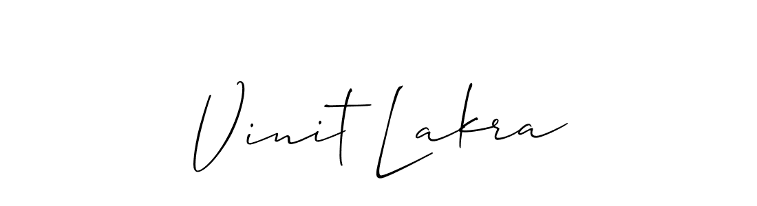 Make a short Vinit Lakra signature style. Manage your documents anywhere anytime using Allison_Script. Create and add eSignatures, submit forms, share and send files easily. Vinit Lakra signature style 2 images and pictures png