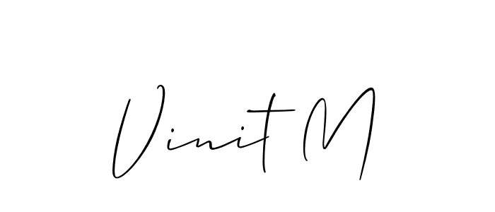 Make a beautiful signature design for name Vinit M. Use this online signature maker to create a handwritten signature for free. Vinit M signature style 2 images and pictures png