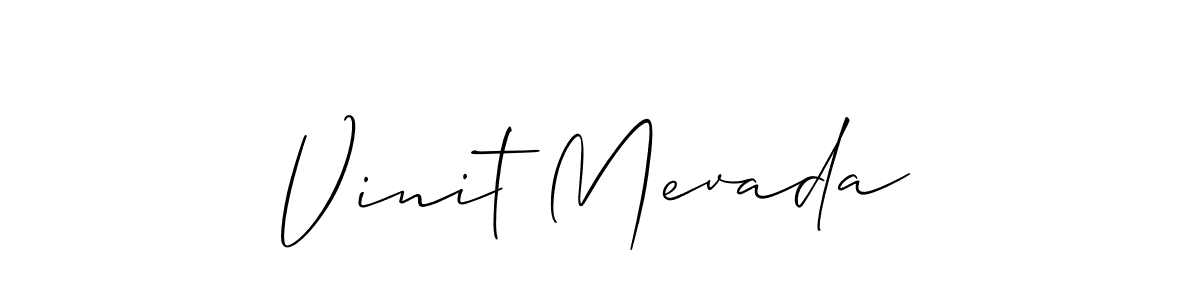 You can use this online signature creator to create a handwritten signature for the name Vinit Mevada. This is the best online autograph maker. Vinit Mevada signature style 2 images and pictures png