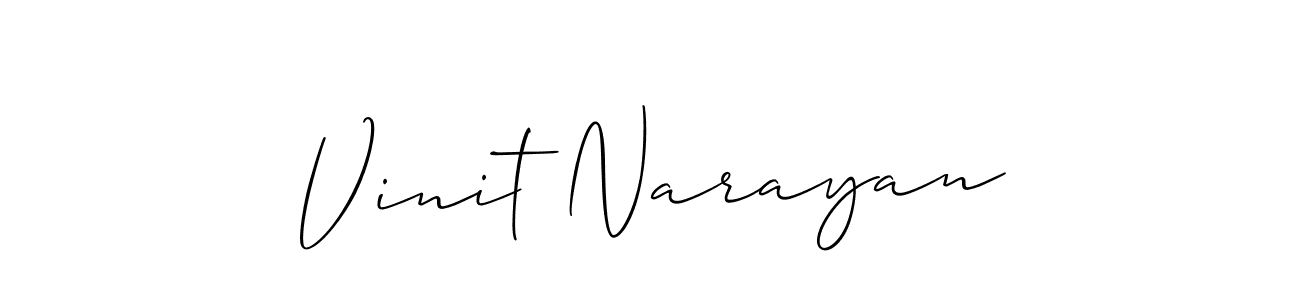 How to Draw Vinit Narayan signature style? Allison_Script is a latest design signature styles for name Vinit Narayan. Vinit Narayan signature style 2 images and pictures png