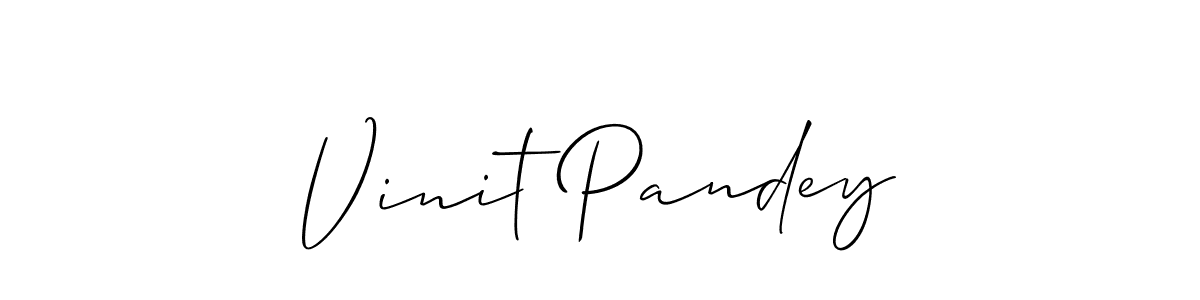 Also we have Vinit Pandey name is the best signature style. Create professional handwritten signature collection using Allison_Script autograph style. Vinit Pandey signature style 2 images and pictures png