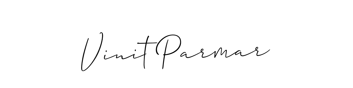 Vinit Parmar stylish signature style. Best Handwritten Sign (Allison_Script) for my name. Handwritten Signature Collection Ideas for my name Vinit Parmar. Vinit Parmar signature style 2 images and pictures png