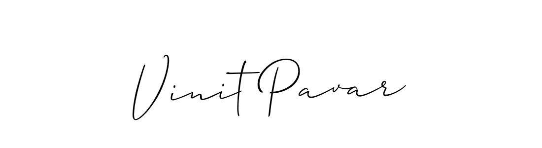 Make a beautiful signature design for name Vinit Pavar. With this signature (Allison_Script) style, you can create a handwritten signature for free. Vinit Pavar signature style 2 images and pictures png