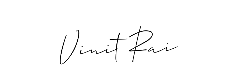 Vinit Rai stylish signature style. Best Handwritten Sign (Allison_Script) for my name. Handwritten Signature Collection Ideas for my name Vinit Rai. Vinit Rai signature style 2 images and pictures png