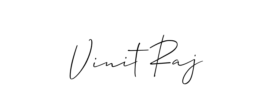 Make a beautiful signature design for name Vinit Raj. With this signature (Allison_Script) style, you can create a handwritten signature for free. Vinit Raj signature style 2 images and pictures png