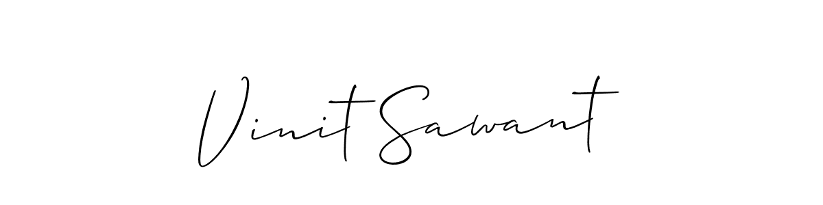 Make a beautiful signature design for name Vinit Sawant. With this signature (Allison_Script) style, you can create a handwritten signature for free. Vinit Sawant signature style 2 images and pictures png