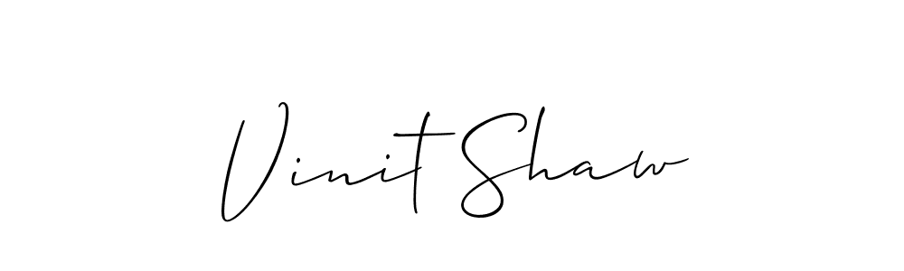 How to Draw Vinit Shaw signature style? Allison_Script is a latest design signature styles for name Vinit Shaw. Vinit Shaw signature style 2 images and pictures png