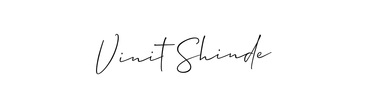 Make a short Vinit Shinde signature style. Manage your documents anywhere anytime using Allison_Script. Create and add eSignatures, submit forms, share and send files easily. Vinit Shinde signature style 2 images and pictures png