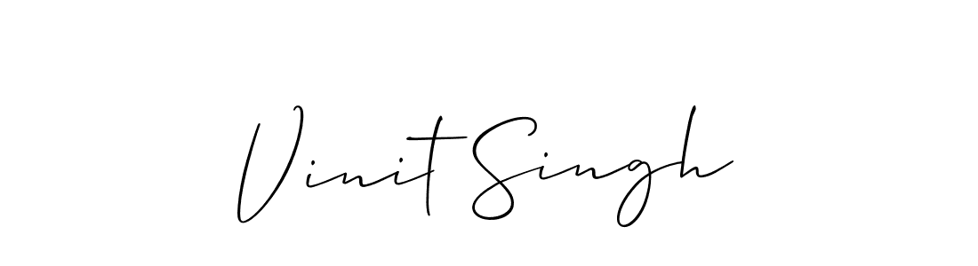 Make a beautiful signature design for name Vinit Singh. With this signature (Allison_Script) style, you can create a handwritten signature for free. Vinit Singh signature style 2 images and pictures png