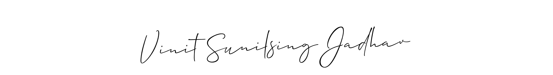 See photos of Vinit Sunilsing Jadhav official signature by Spectra . Check more albums & portfolios. Read reviews & check more about Allison_Script font. Vinit Sunilsing Jadhav signature style 2 images and pictures png
