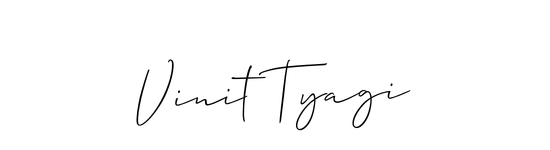 How to Draw Vinit Tyagi signature style? Allison_Script is a latest design signature styles for name Vinit Tyagi. Vinit Tyagi signature style 2 images and pictures png