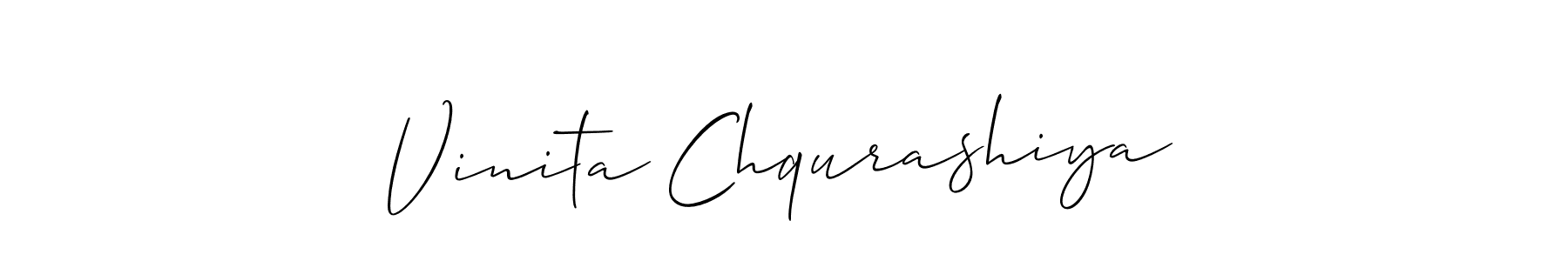 You can use this online signature creator to create a handwritten signature for the name Vinita Chqurashiya. This is the best online autograph maker. Vinita Chqurashiya signature style 2 images and pictures png