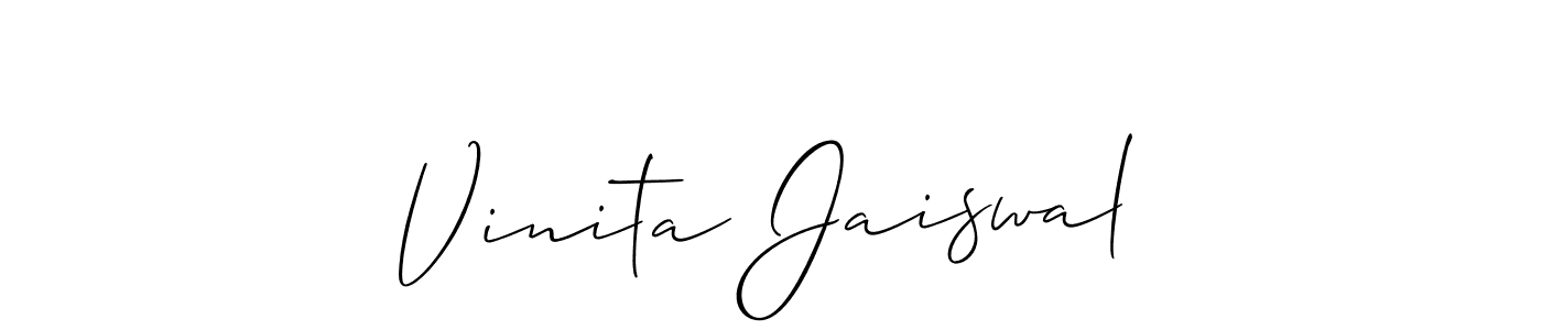 Also we have Vinita Jaiswal name is the best signature style. Create professional handwritten signature collection using Allison_Script autograph style. Vinita Jaiswal signature style 2 images and pictures png