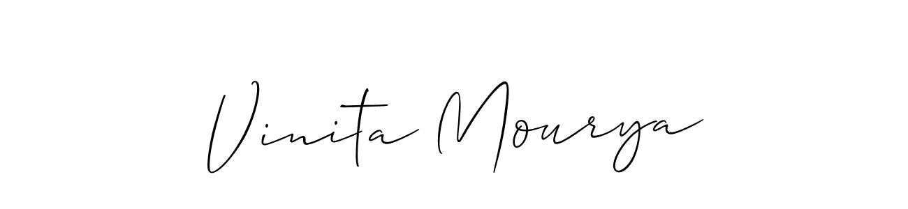 Make a beautiful signature design for name Vinita Mourya. Use this online signature maker to create a handwritten signature for free. Vinita Mourya signature style 2 images and pictures png