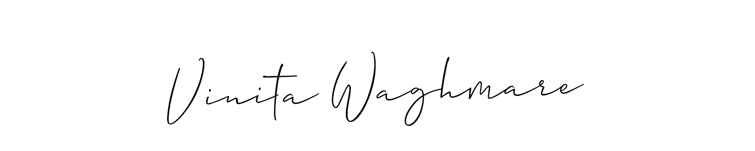 Make a beautiful signature design for name Vinita Waghmare. With this signature (Allison_Script) style, you can create a handwritten signature for free. Vinita Waghmare signature style 2 images and pictures png