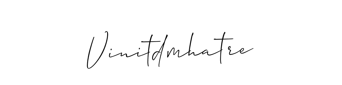 Vinitdmhatre stylish signature style. Best Handwritten Sign (Allison_Script) for my name. Handwritten Signature Collection Ideas for my name Vinitdmhatre. Vinitdmhatre signature style 2 images and pictures png