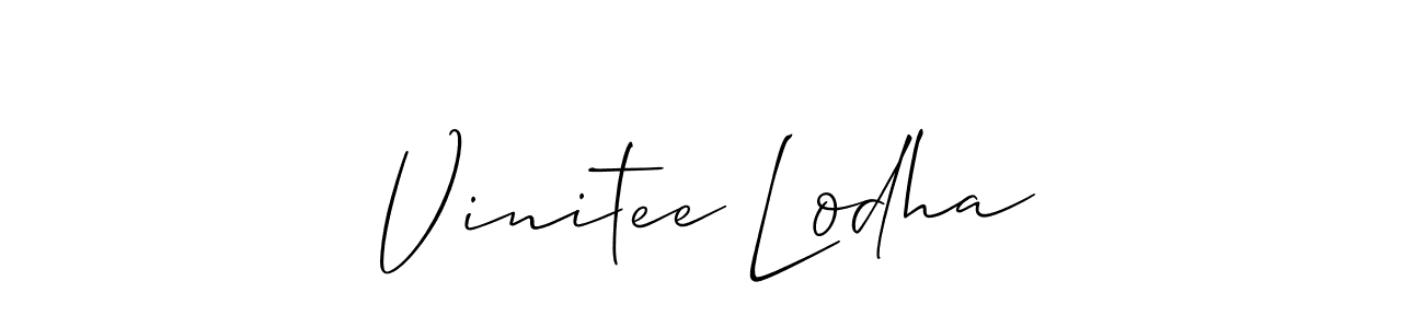 if you are searching for the best signature style for your name Vinitee Lodha. so please give up your signature search. here we have designed multiple signature styles  using Allison_Script. Vinitee Lodha signature style 2 images and pictures png