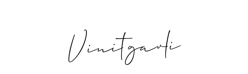 Allison_Script is a professional signature style that is perfect for those who want to add a touch of class to their signature. It is also a great choice for those who want to make their signature more unique. Get Vinitgavli name to fancy signature for free. Vinitgavli signature style 2 images and pictures png