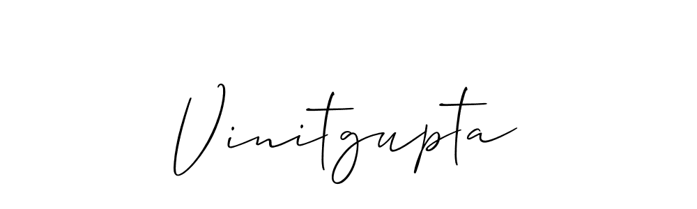 How to make Vinitgupta name signature. Use Allison_Script style for creating short signs online. This is the latest handwritten sign. Vinitgupta signature style 2 images and pictures png