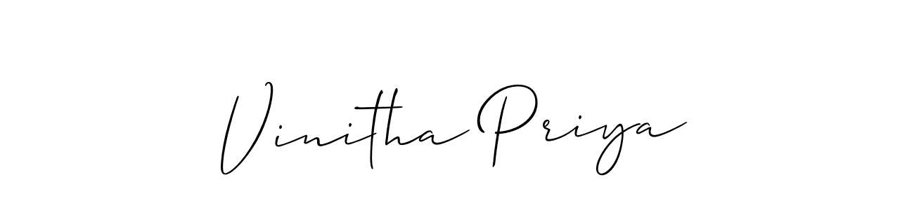 You should practise on your own different ways (Allison_Script) to write your name (Vinitha Priya) in signature. don't let someone else do it for you. Vinitha Priya signature style 2 images and pictures png