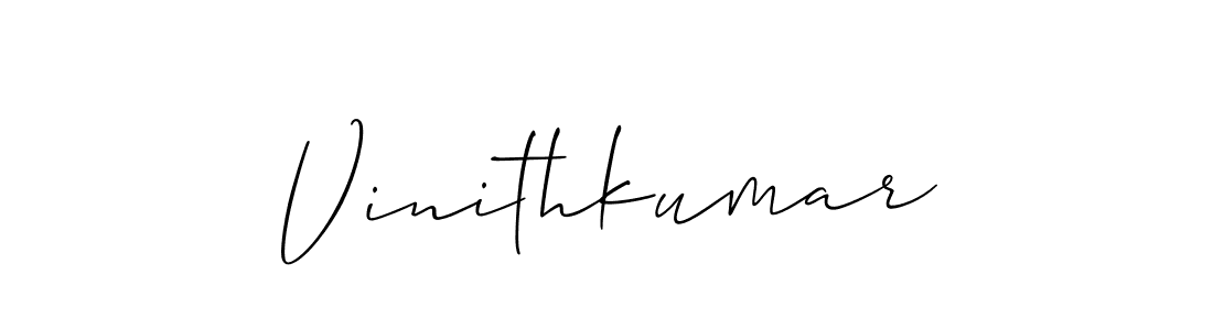 You can use this online signature creator to create a handwritten signature for the name Vinithkumar. This is the best online autograph maker. Vinithkumar signature style 2 images and pictures png