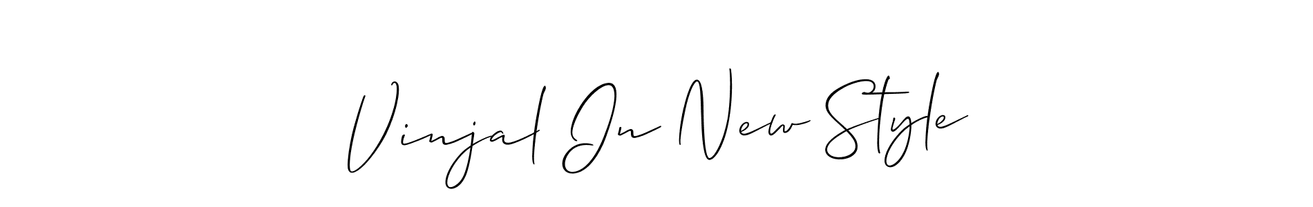 Make a short Vinjal In New Style signature style. Manage your documents anywhere anytime using Allison_Script. Create and add eSignatures, submit forms, share and send files easily. Vinjal In New Style signature style 2 images and pictures png