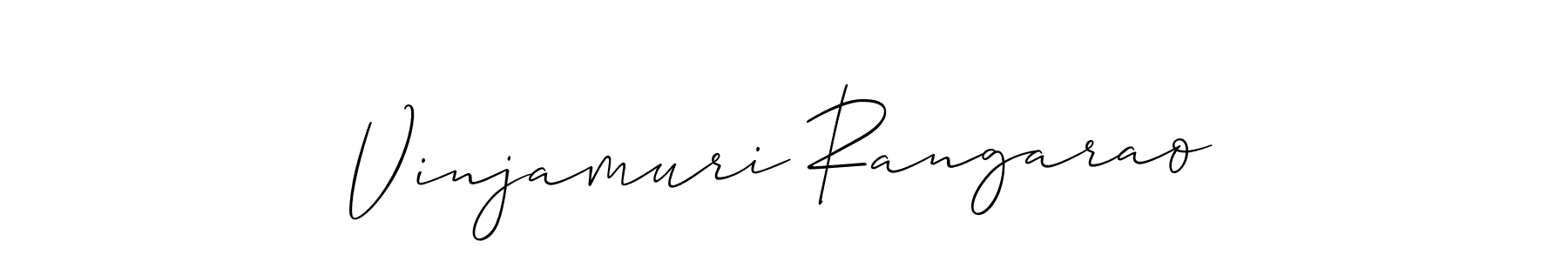 Make a beautiful signature design for name Vinjamuri Rangarao. With this signature (Allison_Script) style, you can create a handwritten signature for free. Vinjamuri Rangarao signature style 2 images and pictures png