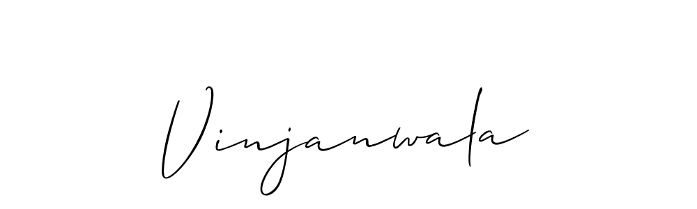 Use a signature maker to create a handwritten signature online. With this signature software, you can design (Allison_Script) your own signature for name Vinjanwala. Vinjanwala signature style 2 images and pictures png