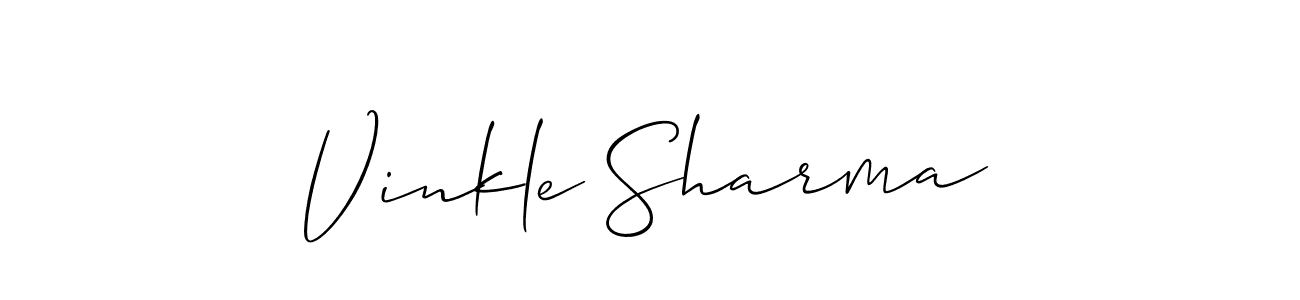 This is the best signature style for the Vinkle Sharma name. Also you like these signature font (Allison_Script). Mix name signature. Vinkle Sharma signature style 2 images and pictures png